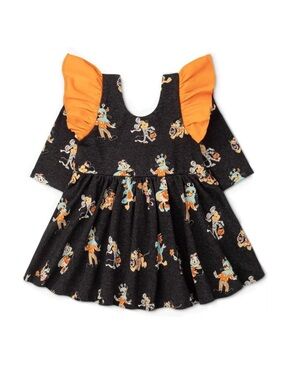Disney Monica + Andy Halloween Lets Dance Mickey & Friends Toddler Girl Dress 4T